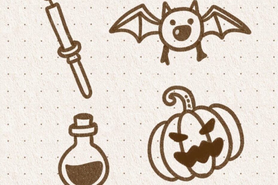 25 Cute And Easy Halloween Drawing Ideas A Sleepy Creative