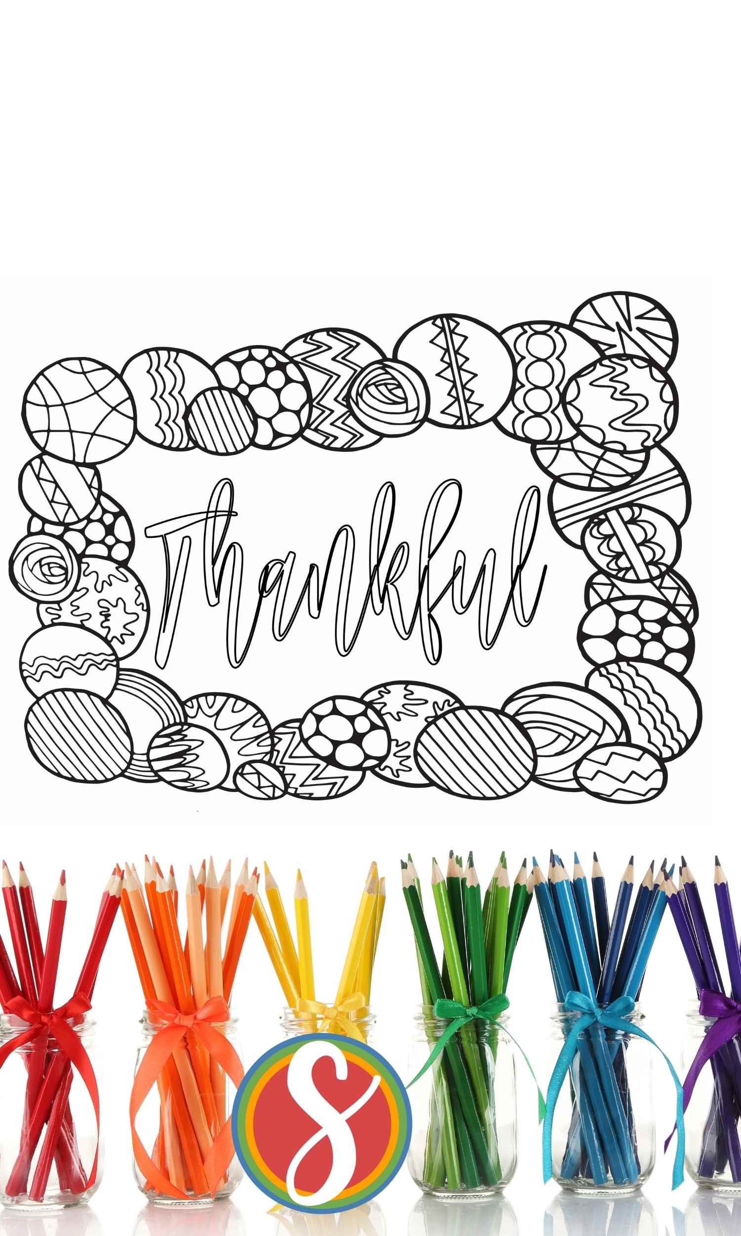 free printable thankful coloring pages
