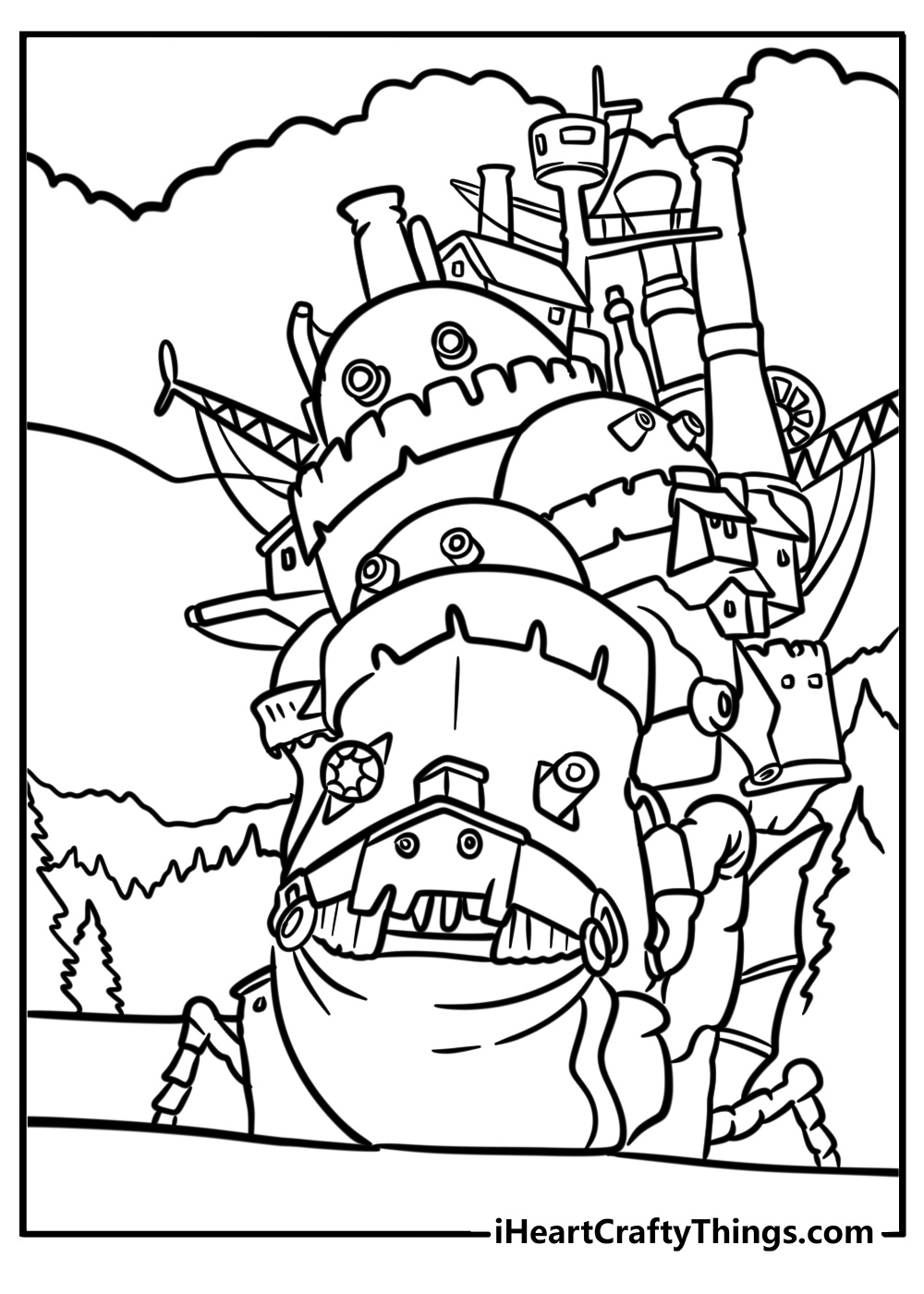 ghibli coloring page