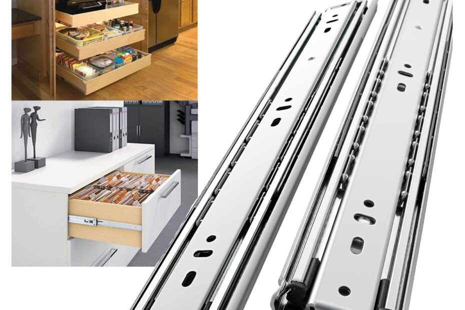 250 LB Hardware Ball Bearing Side Mount Full Extension Drawer Slides Heavy Duty Slides 1 Pair 22 Inches Length 2 08 Inches Wide