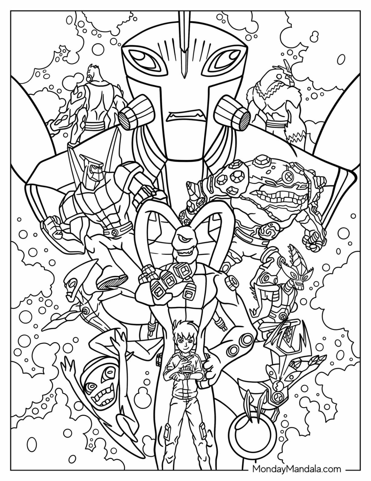 free printable ben 10 coloring pages