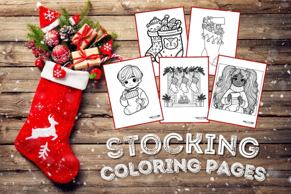 26 Christmas Stocking Clipart Pages For Easy Craft U0026 Coloring Fun For The Holidays At PrintColorFun