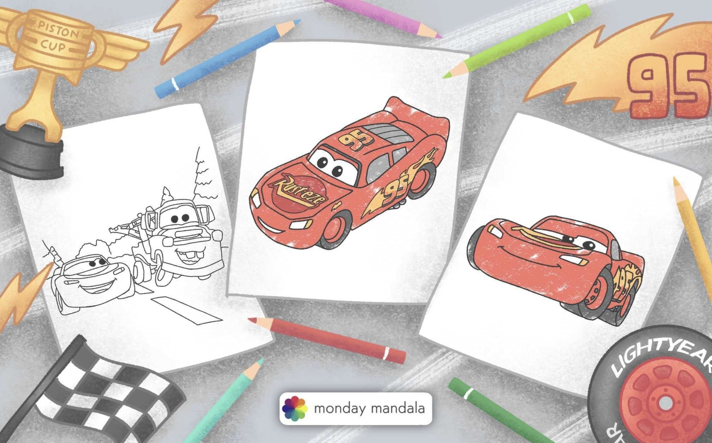 mcqueen car drawing