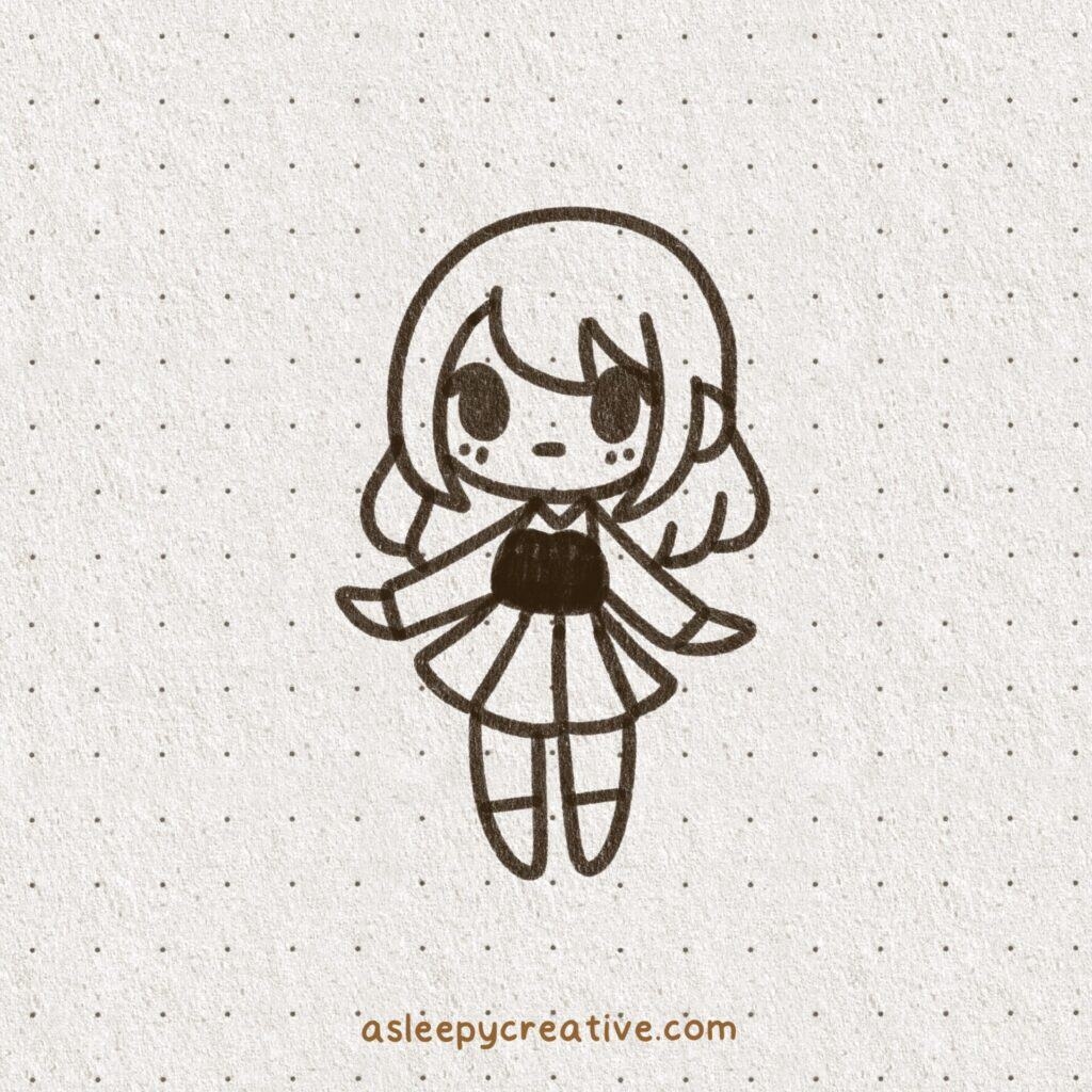 29 Cute And Easy Chibi Girl Drawing Ideas A Sleepy Creative