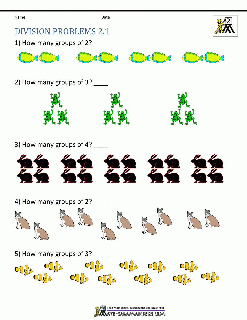 division math sheets