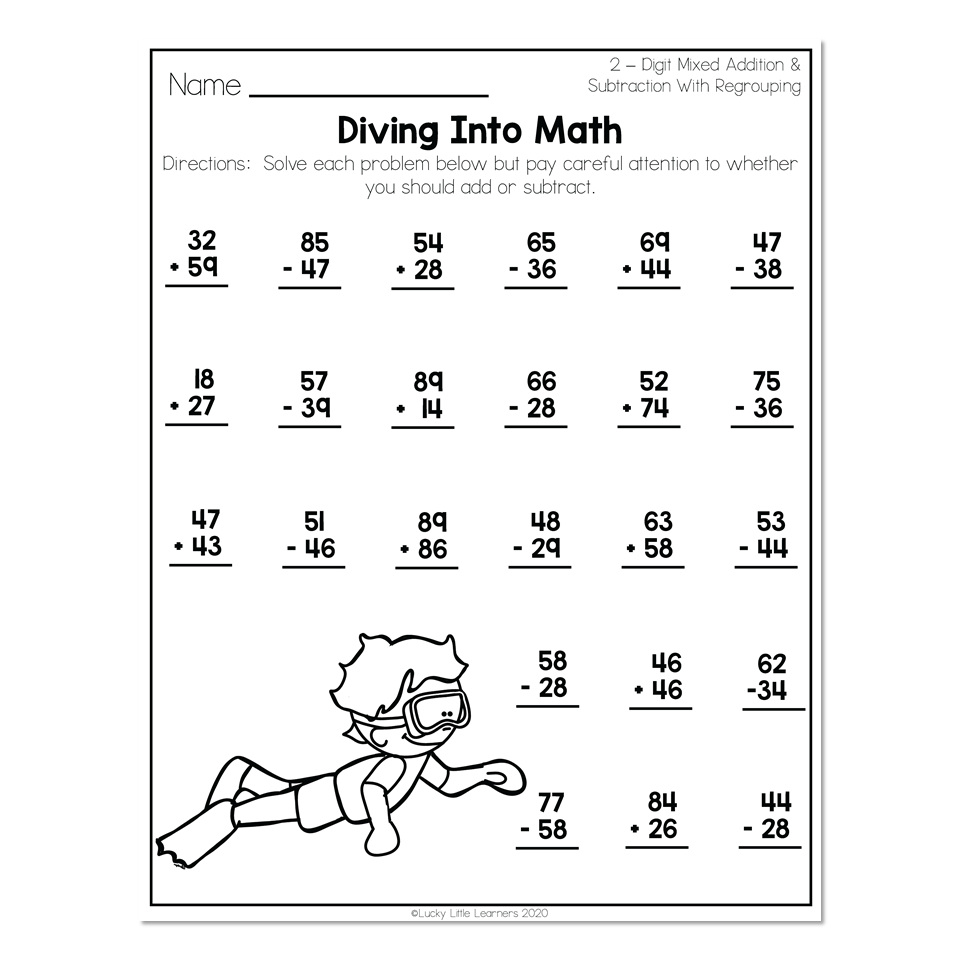 printable second grade math worksheets