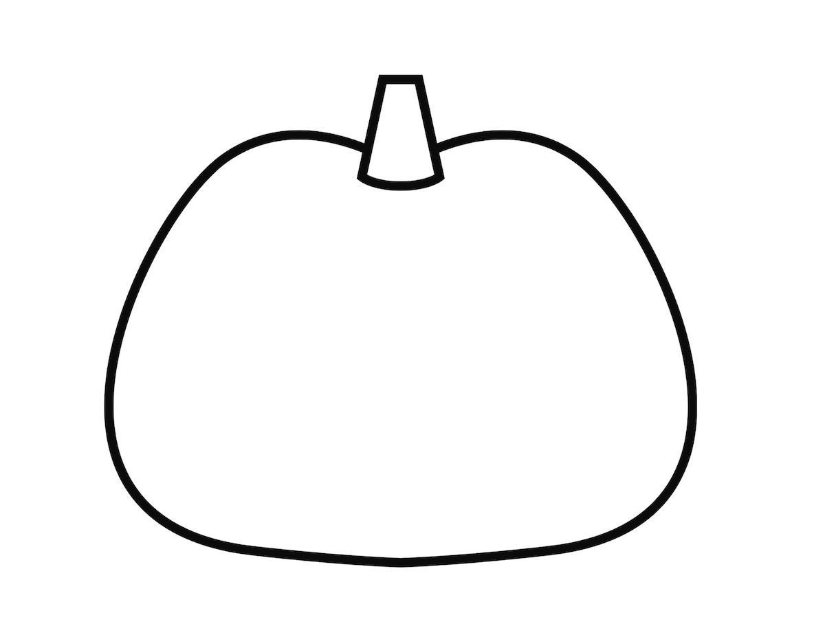 empty pumpkin coloring page