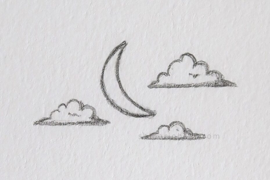 30 Easy Moon Drawing Ideas