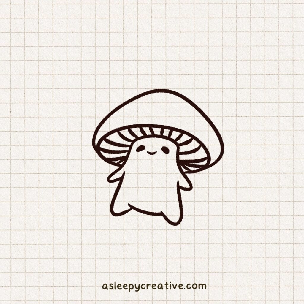 30 Easy Mushroom Drawing Ideas A Sleepy Creative