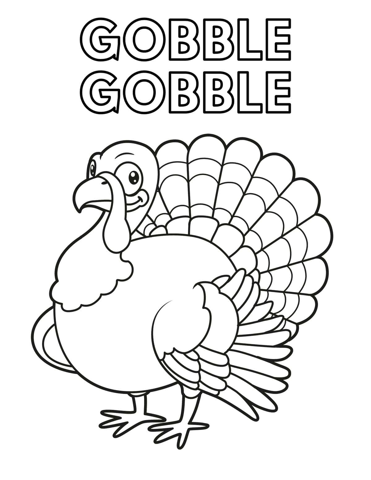 printable turkey coloring page