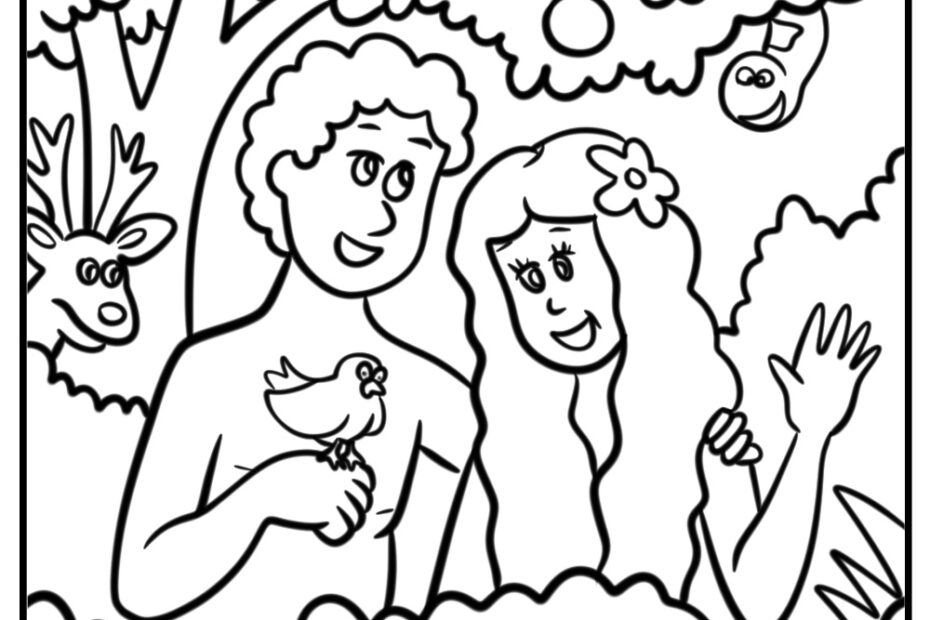 30 New Adam And Eve Coloring Pages 100 Free To Print