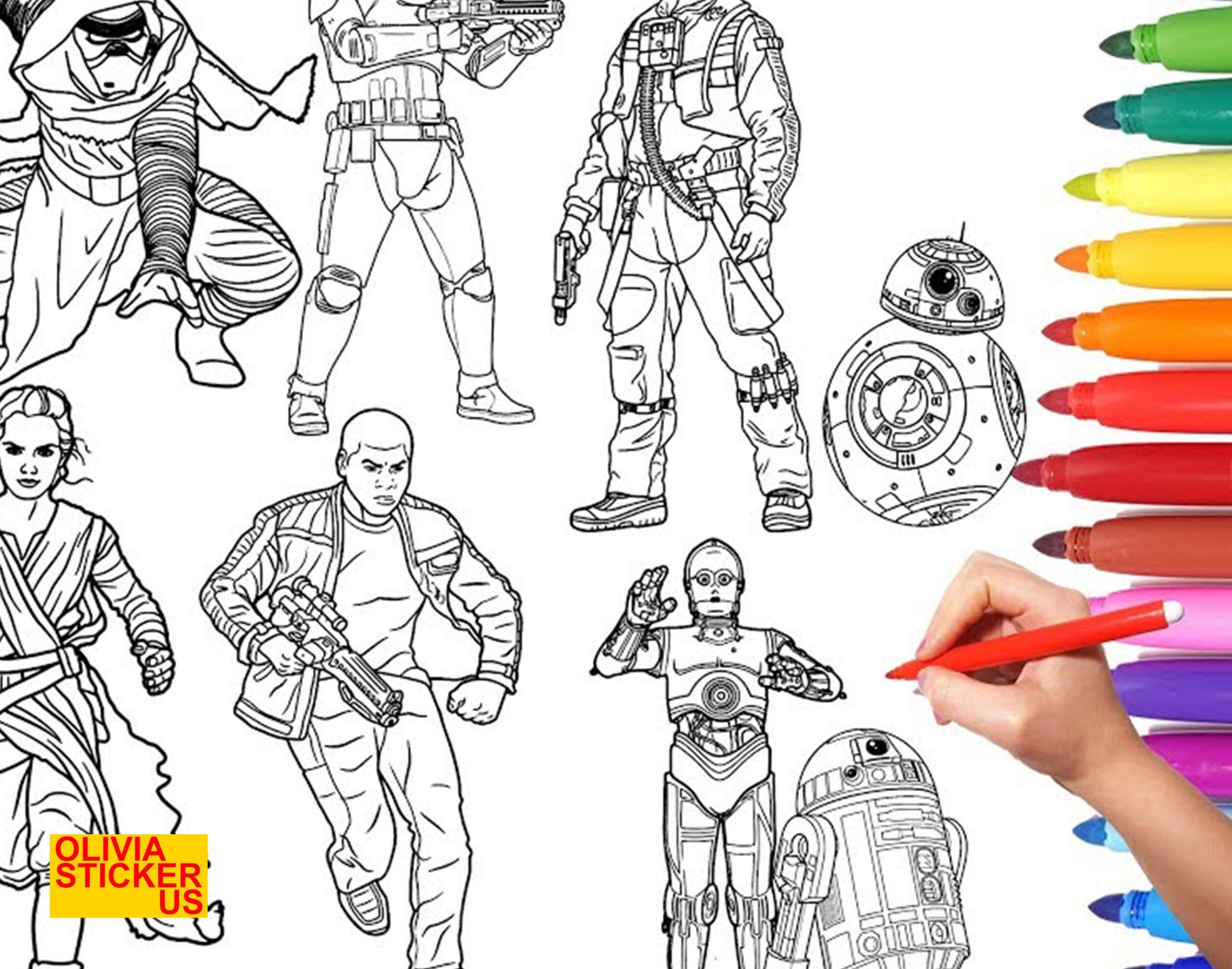 30 Star Wars Printable Coloring Page 30 Coloring Pages Package 1 PDF And JPG Etsy Israel