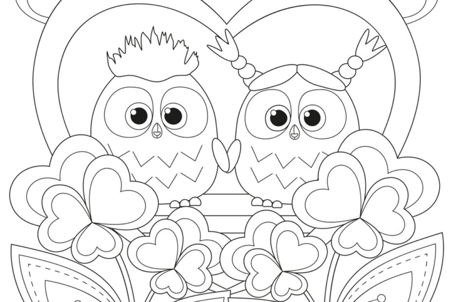 30 Valentine s Day Coloring Pages Free Printable For Kids Adults