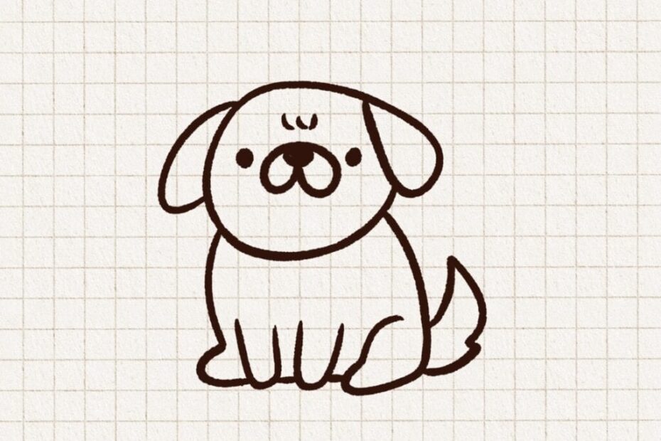 35 Cute U0026 Easy Dog Drawing Ideas A Sleepy Creative
