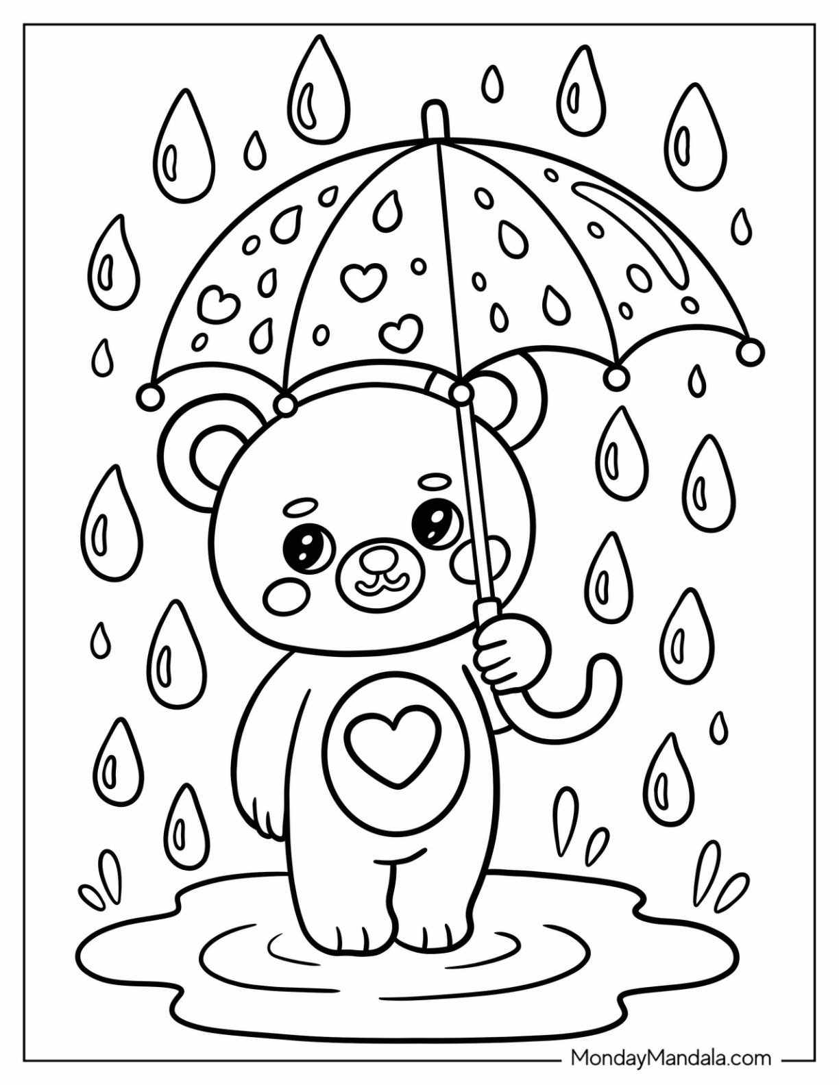 rainy day colouring sheets