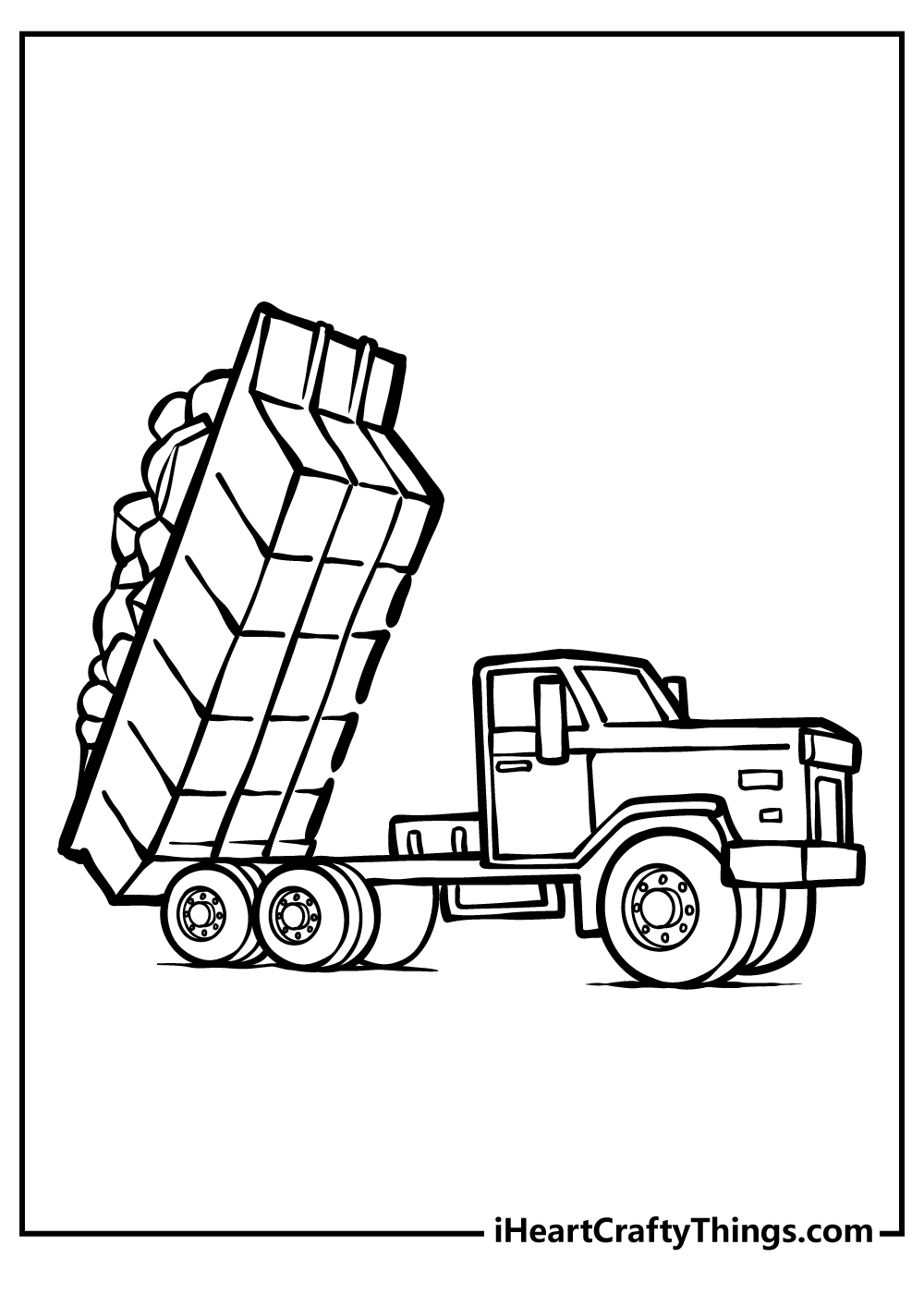 free printable semi truck coloring pages