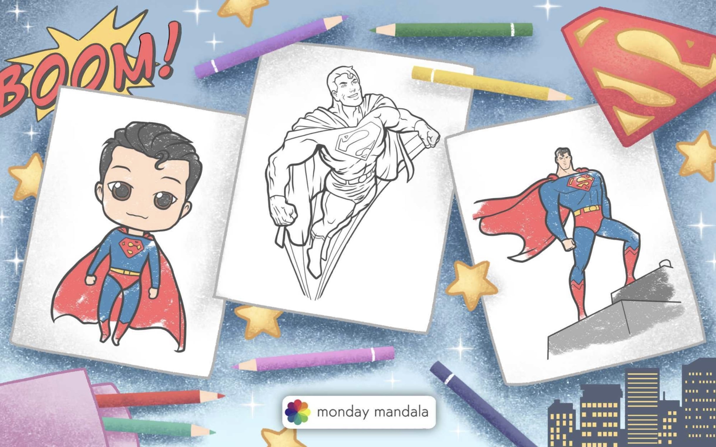 superman colouring pages pdf
