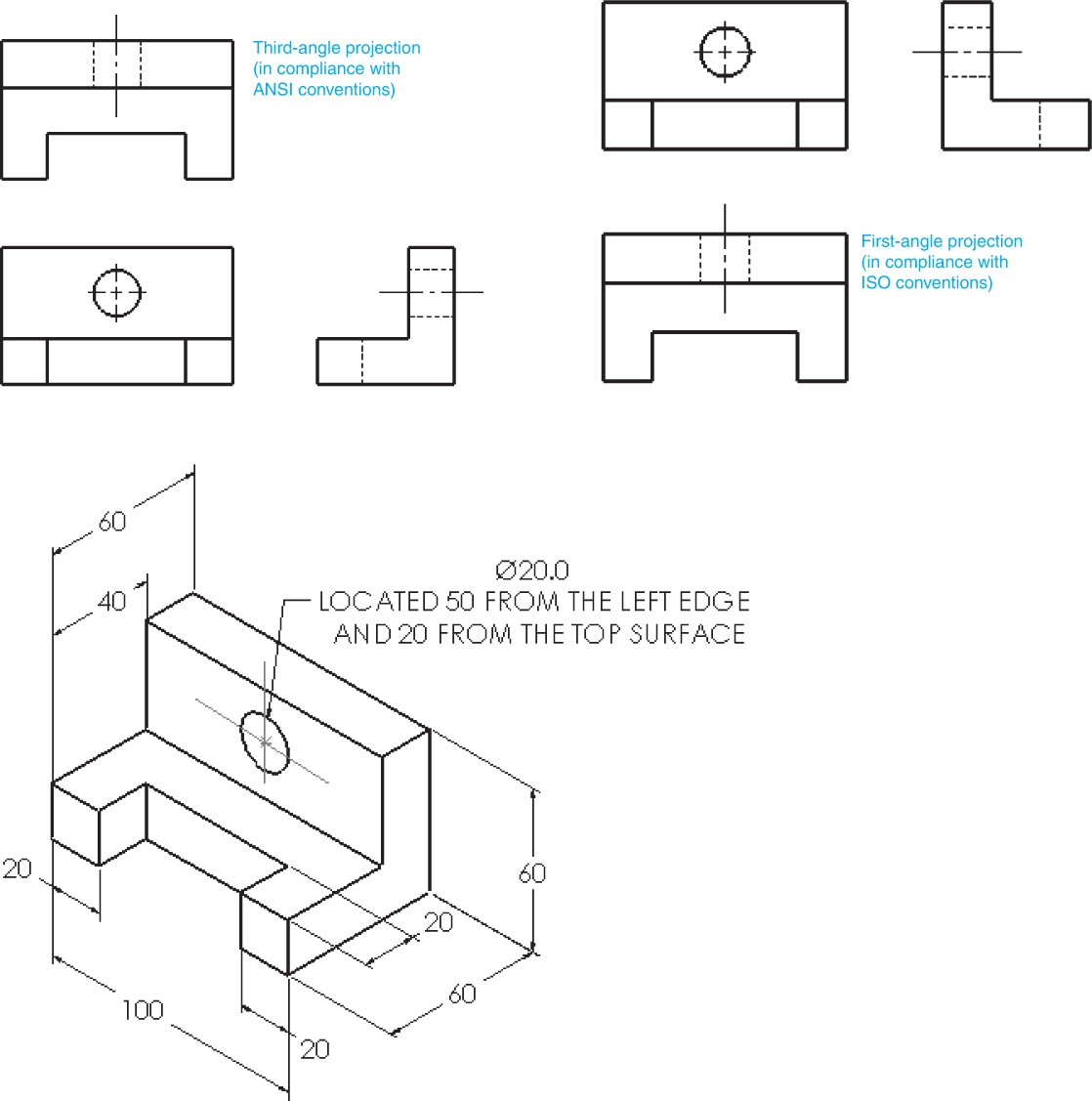 4 4 Drawing Orthographic Views Using SolidWorks Orthographic 