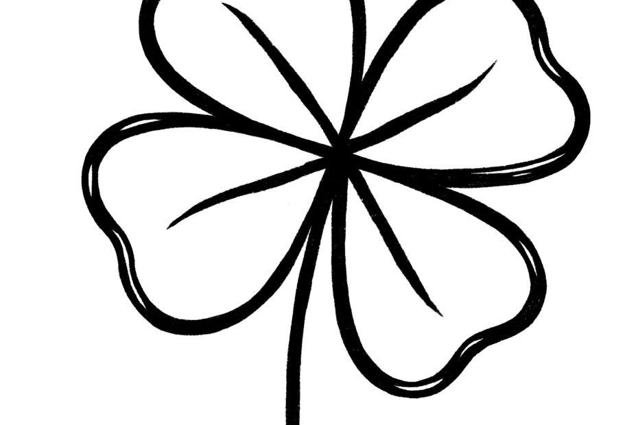 4 Leaf Clover Drawing 4 Easy Steps The Graphics Fairy