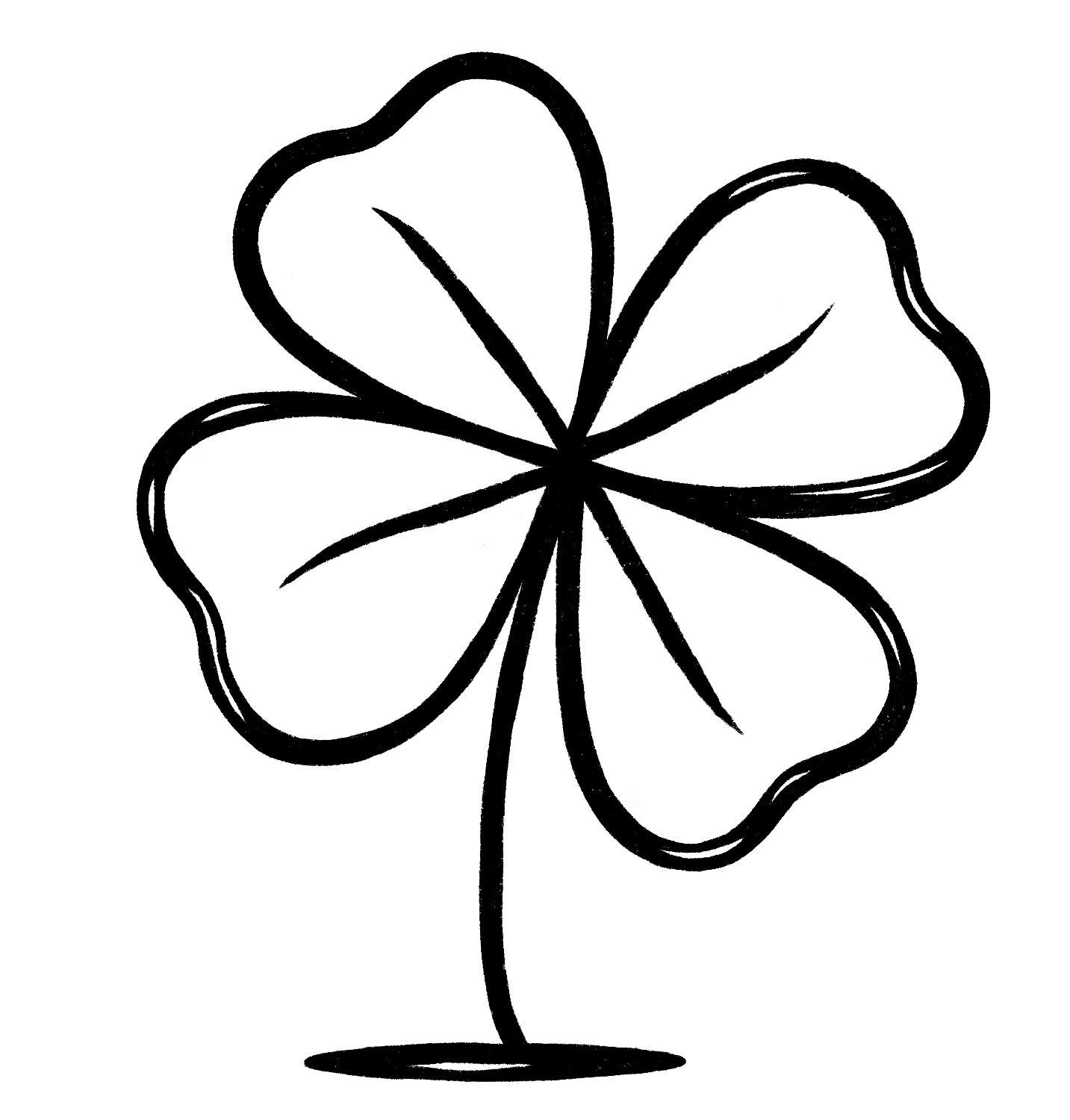 4 Leaf Clover Drawing 4 Easy Steps The Graphics Fairy