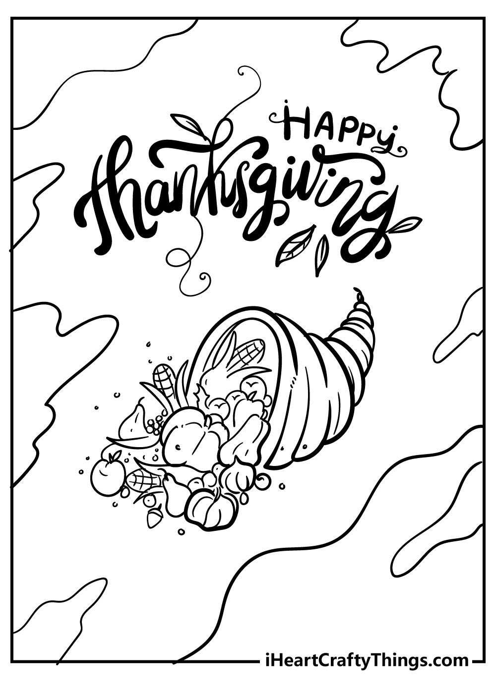 easy thanksgiving coloring pages free