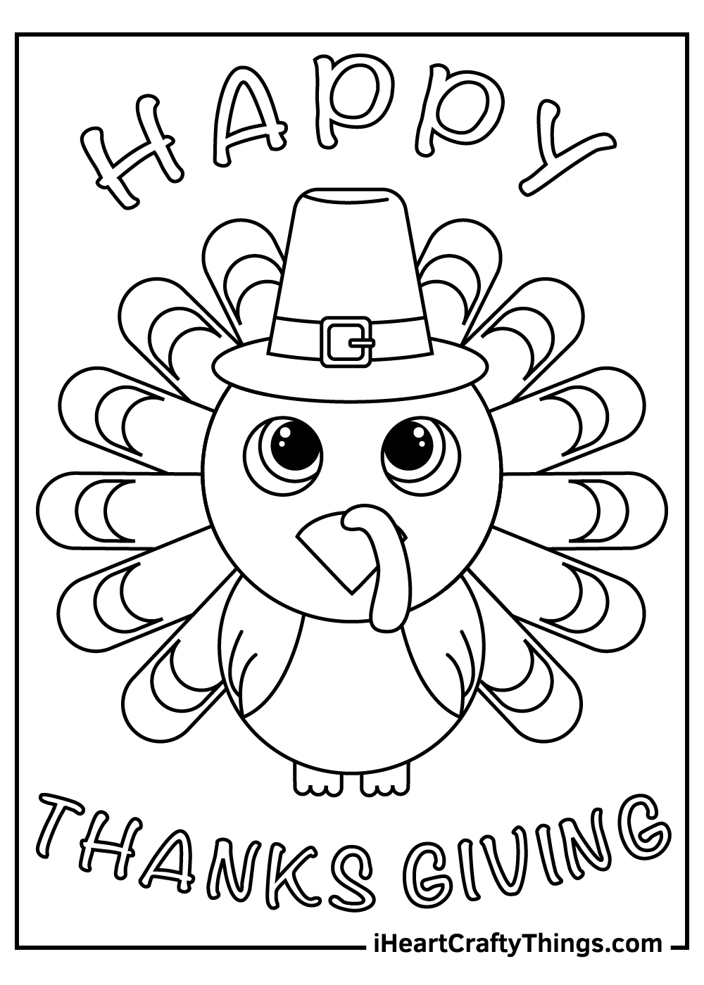 free coloring turkey picture