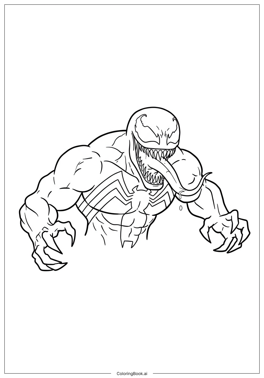 43 Venom Coloring Pages Free PDF U0026 PNG Printables 