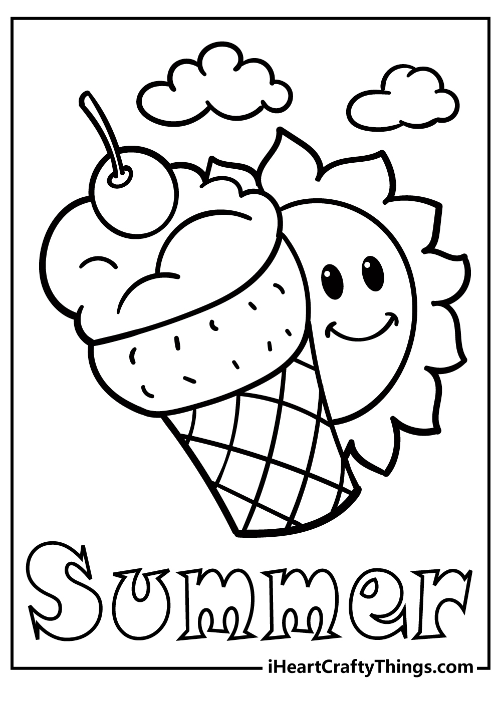 summer coloring pages pdf