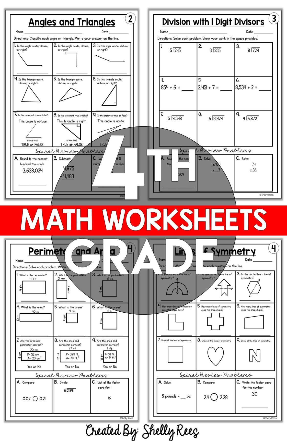 printable 4th grade math worksheets