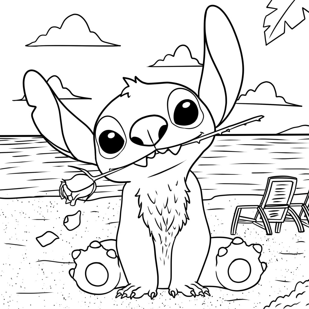 stitch printable coloring pages free