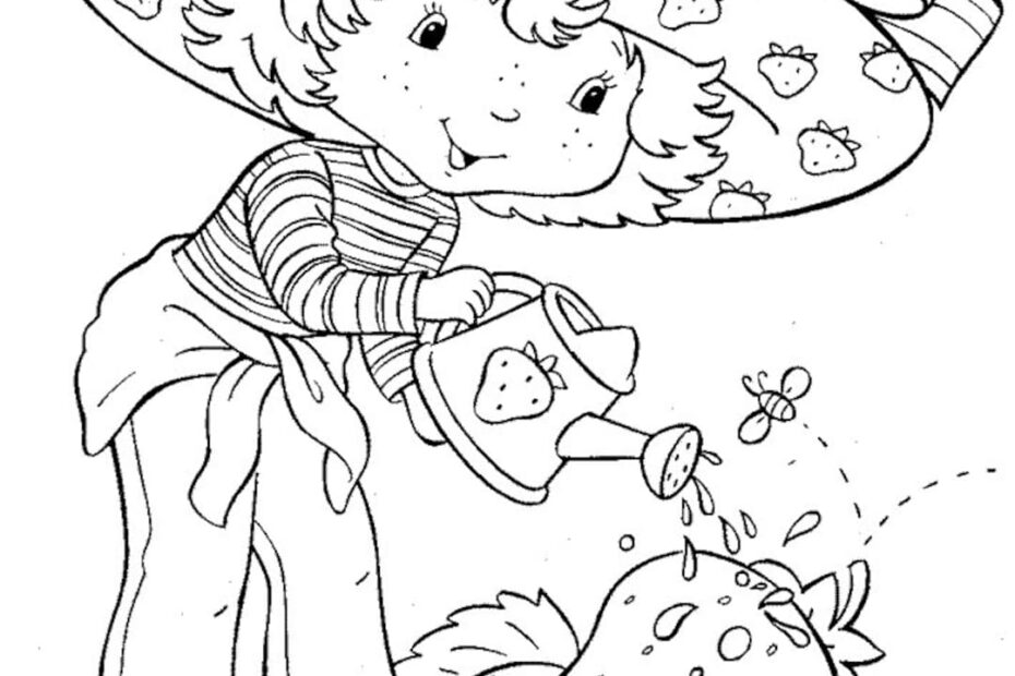 50 Pages Strawberry Shortcake Coloring Book Etsy