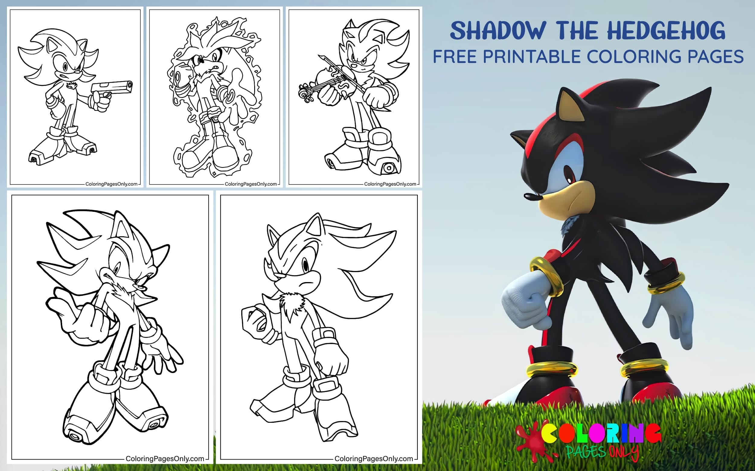 50 Shadow The Hedgehog Coloring Pages Free Printable PDF U0026 Online Coloring