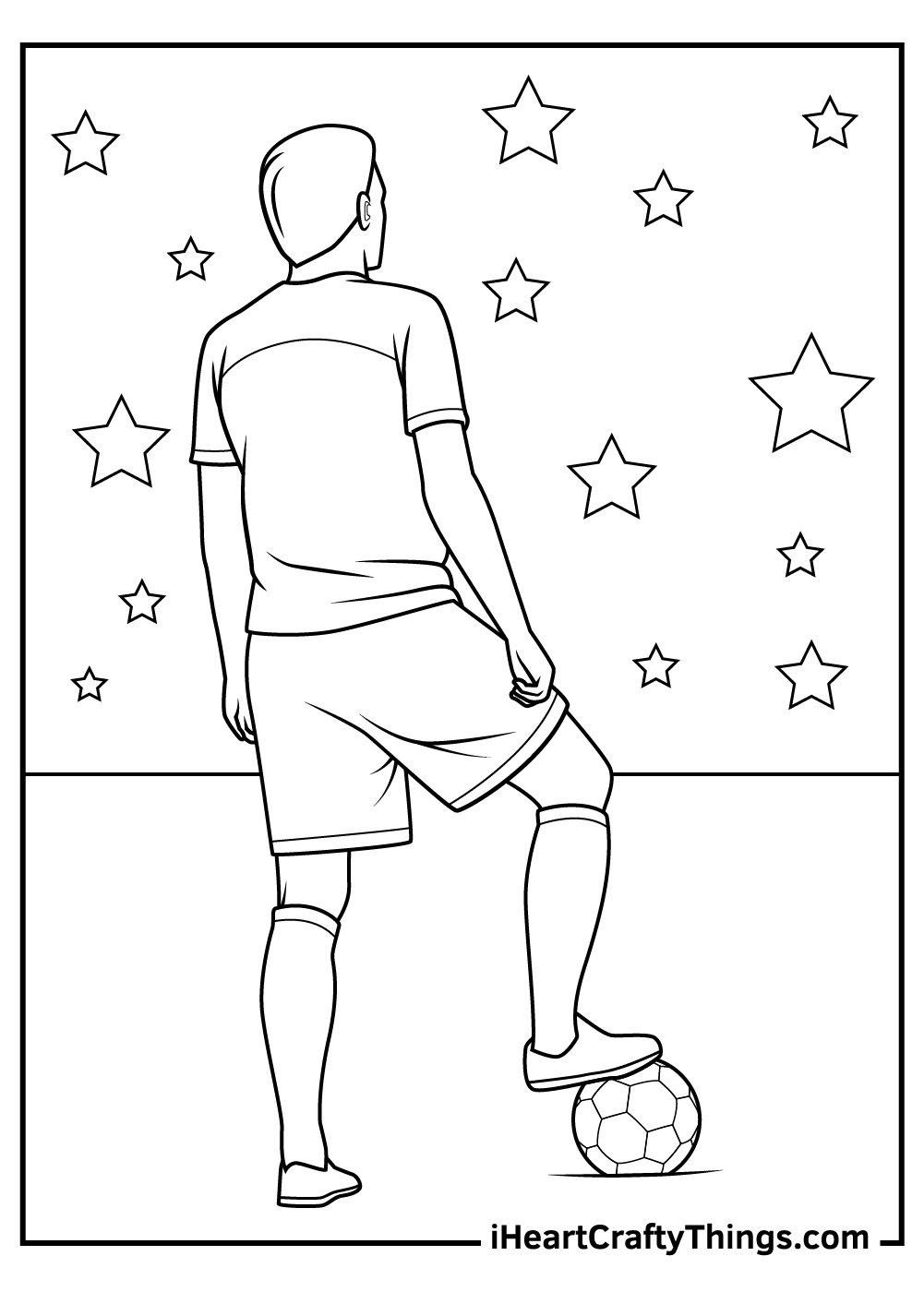 soccer player colouring sheets