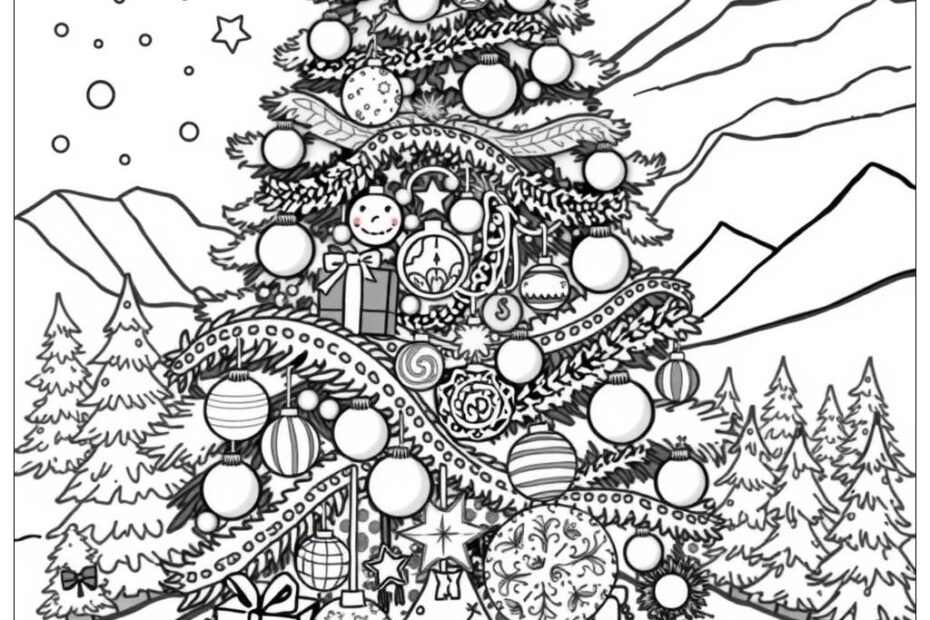 52 Christmas Tree Coloring Pages Free PDF U0026 PNG Printables