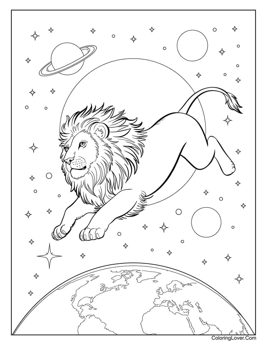 pictures to color of lions