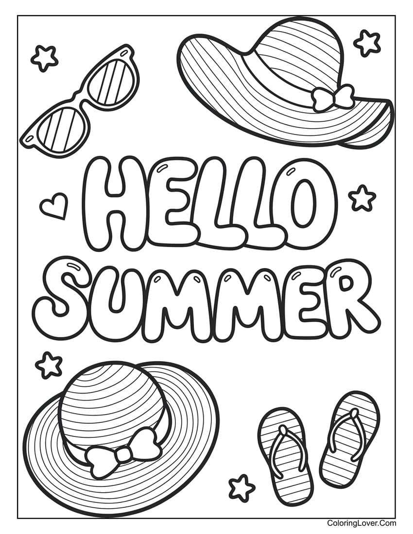 54 Summer Coloring Pages Free Printables For Kids 