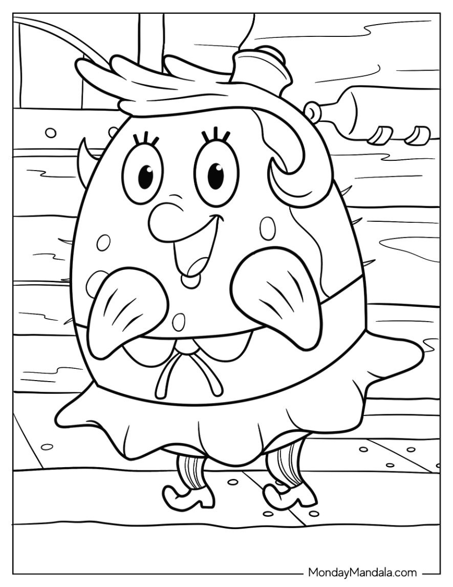 spongebob coloring page pdf
