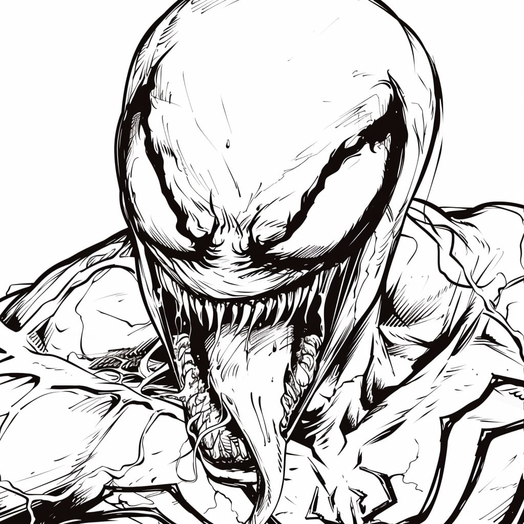 venom picture to colour in