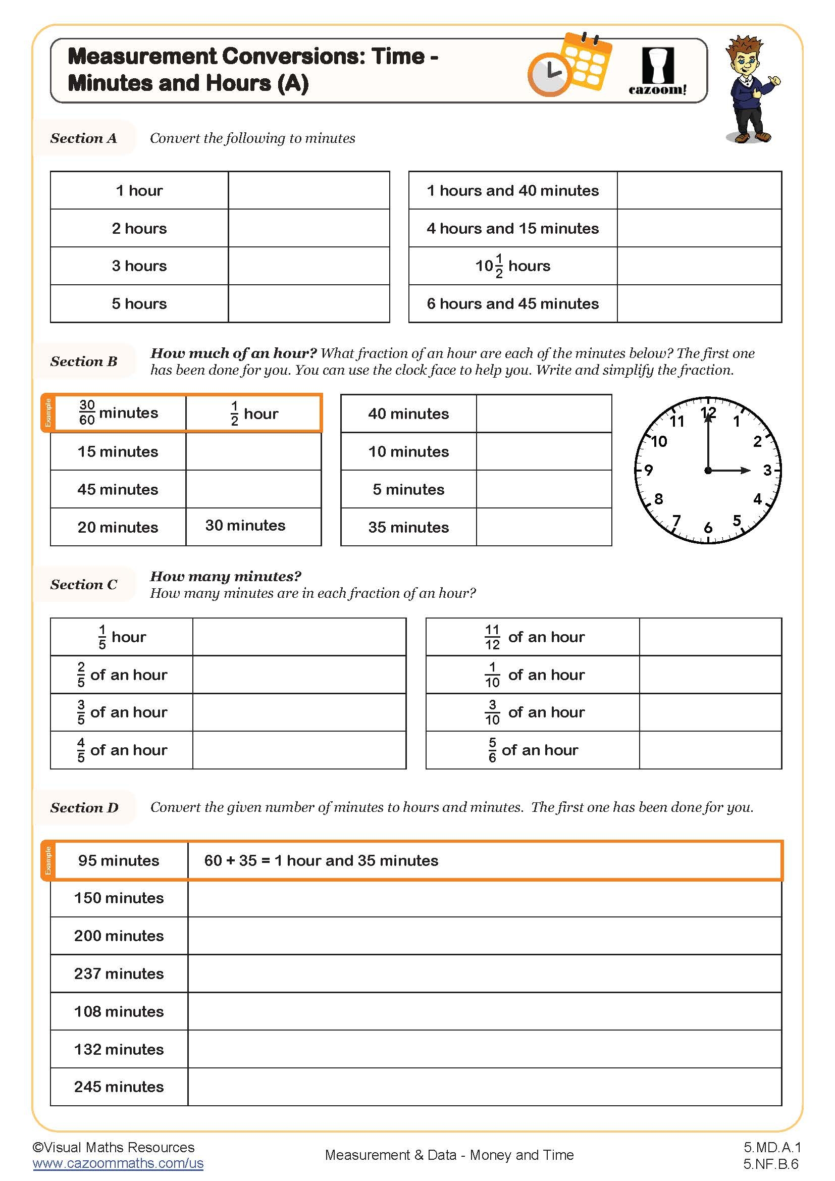 math worksheets grade 5 with answers