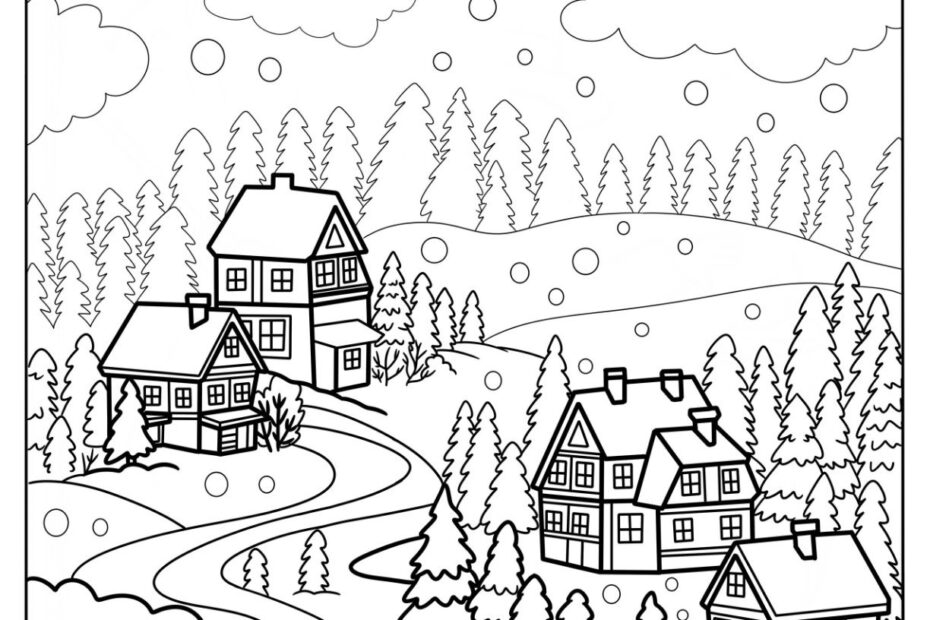 60 Winter Coloring Pages Free PDF Printables