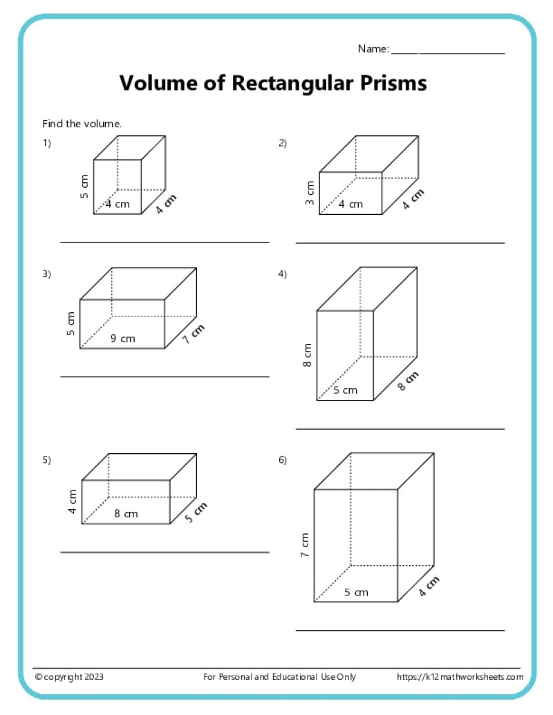 6th Grade Math Worksheets