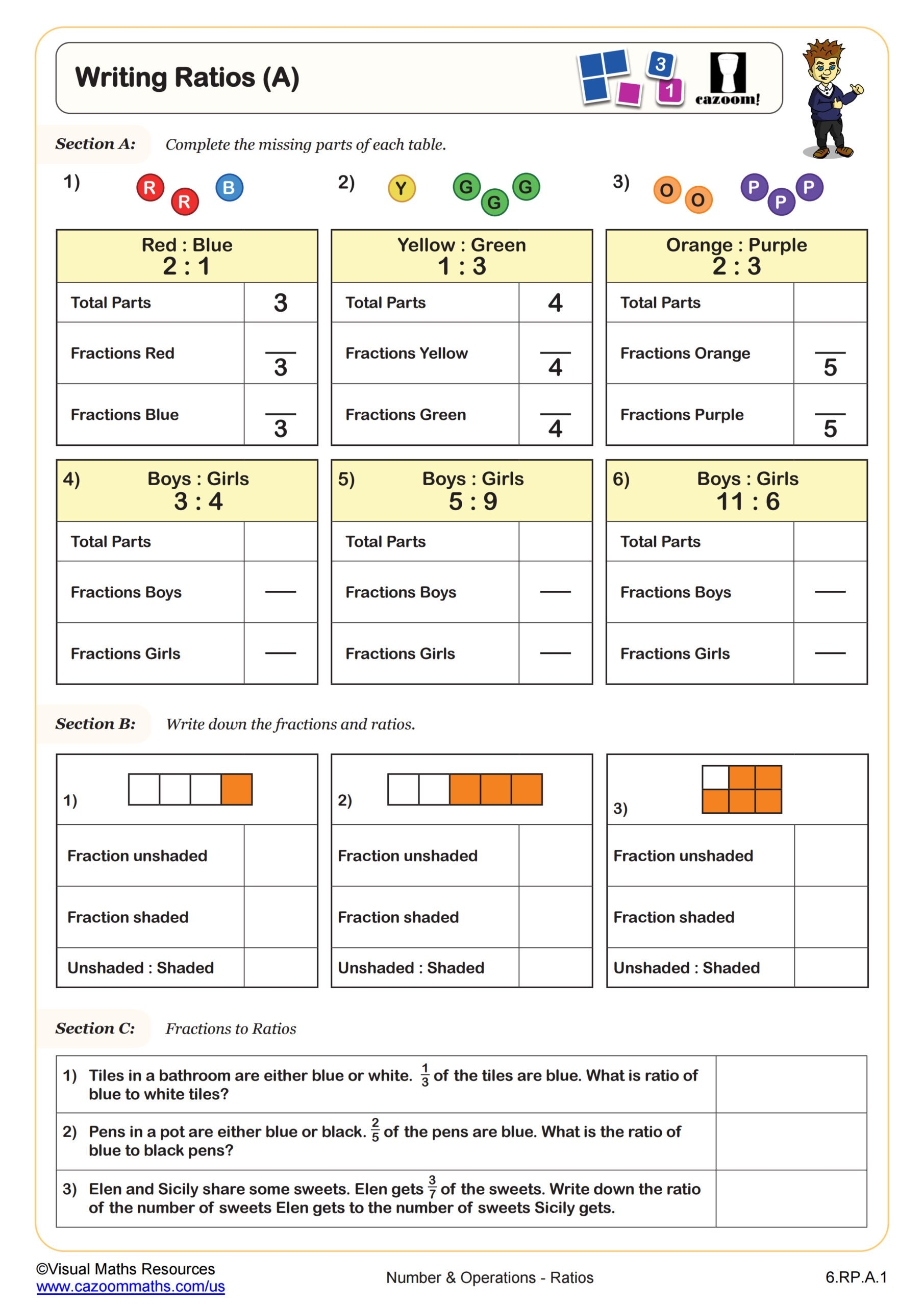 grade 6 math worksheets pdf with answers
