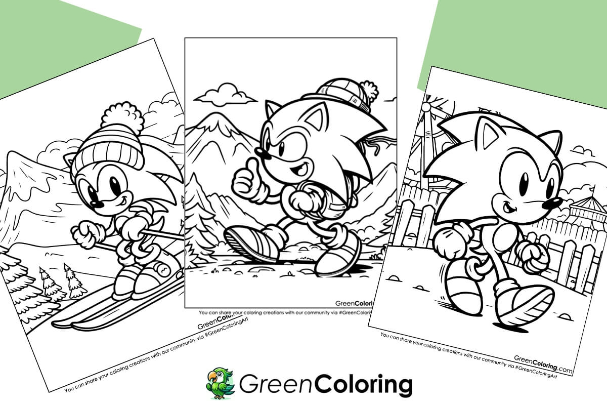 sonic hedgehog free coloring pictures