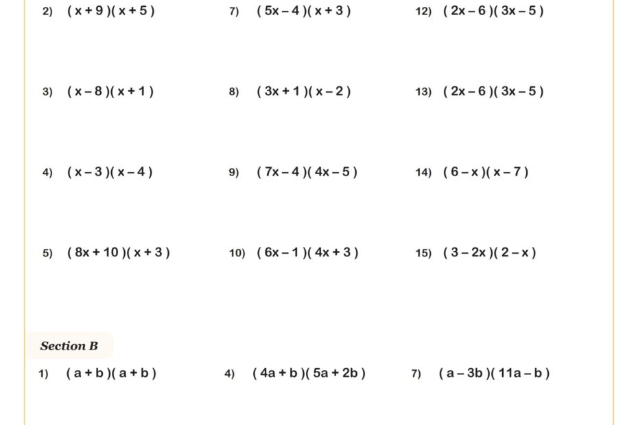7th Grade Math Worksheets PDF Printable Worksheets