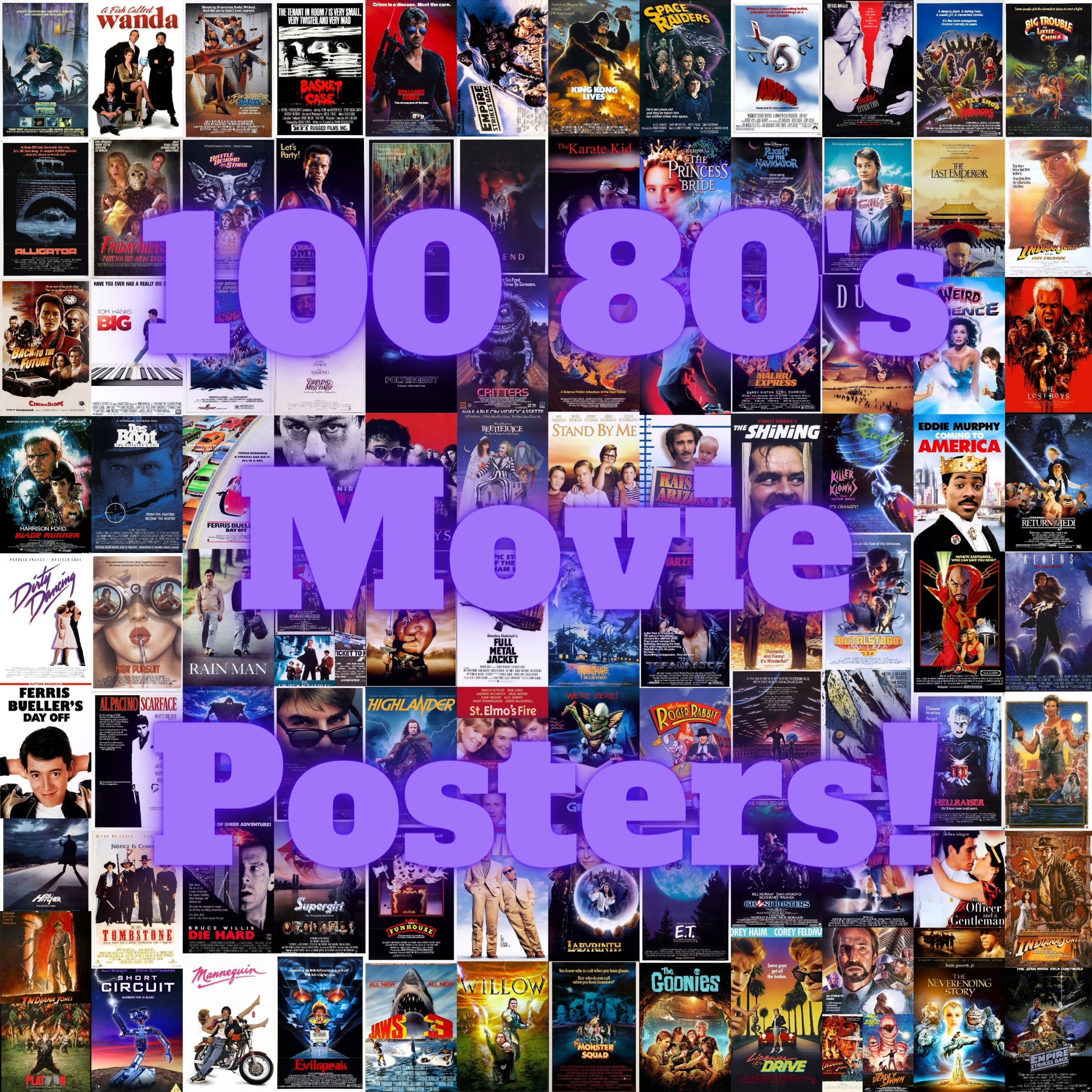 80 s Movies Posters 100 Classic Retro 80 s Movie Posters 