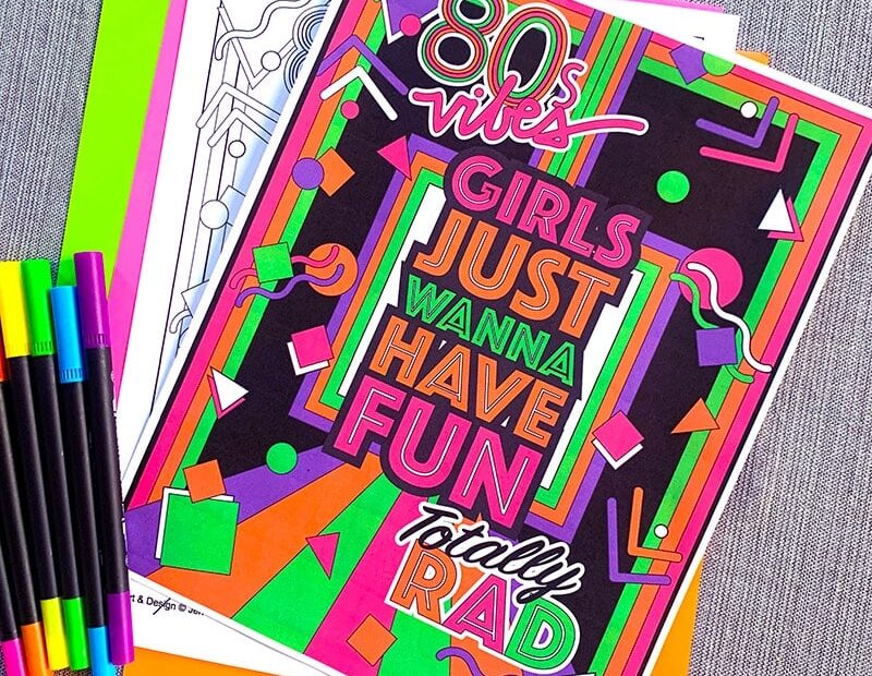 80s Printables You Can Create With 100 Directions