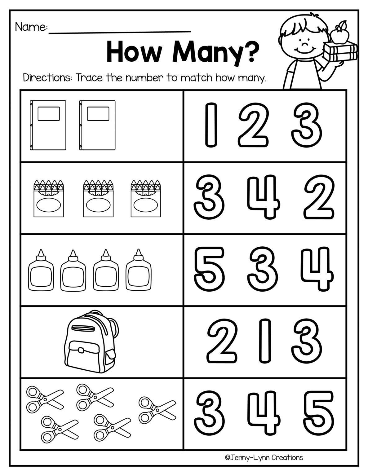 math worksheets for preschool