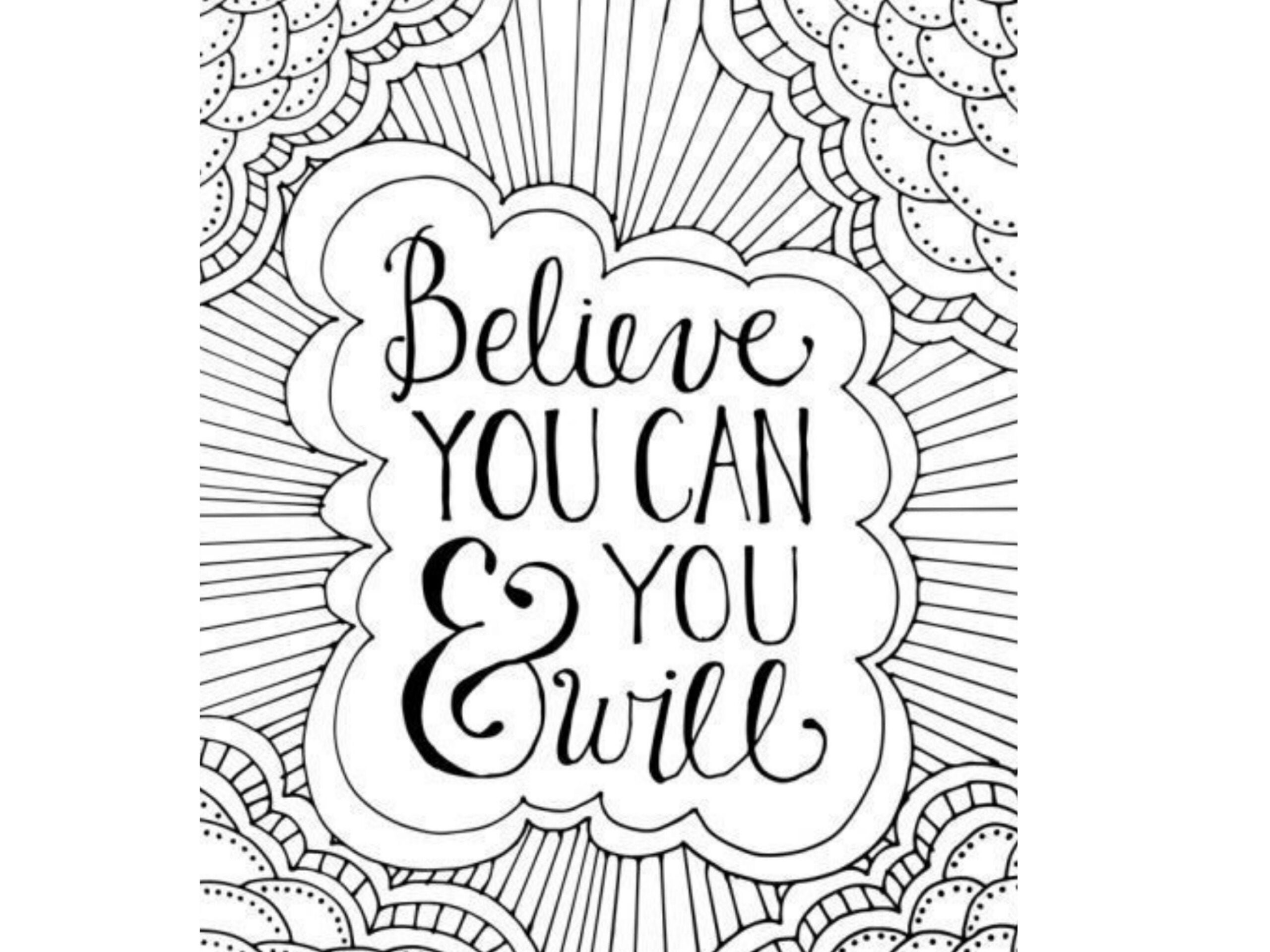 98 Page Anxiety Stress Relief Coloring Book For Adults Digital Download Printable Etsy Ireland
