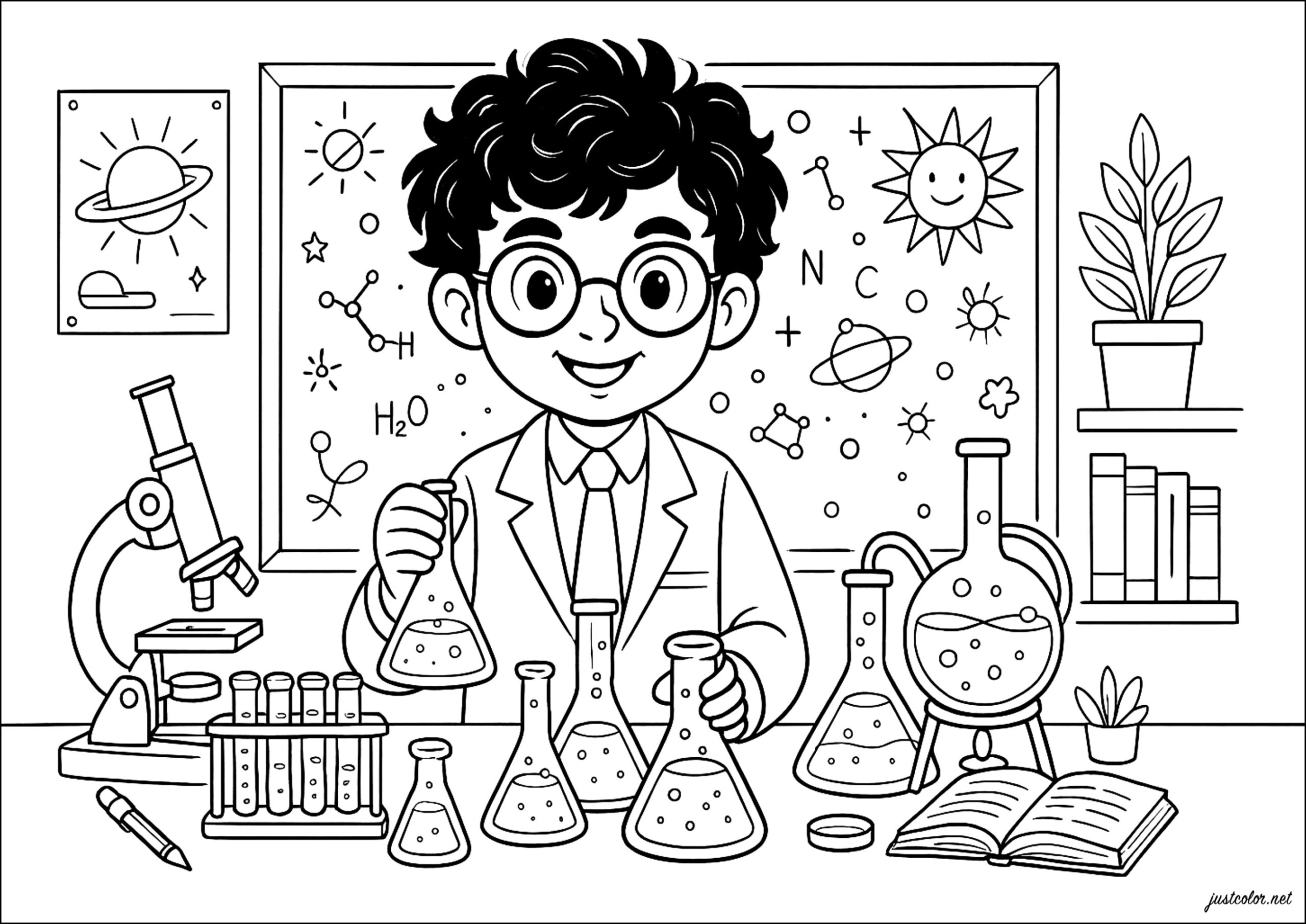 science coloring pages for kindergarten