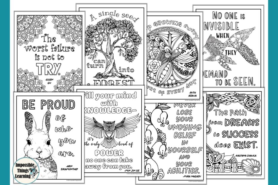 AAPI Heritage Month Coloring Pages Printables For The Classroom With Inspirational Quotes From Famous Asian Americans U0026 Pacific Islanders Etsy